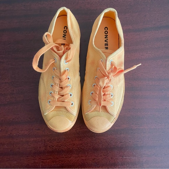 NWOT Converse Jack Purcell Burnished Two Tone Suede Orange Tie Dye 70s Low Tops - Picture 13 of 13